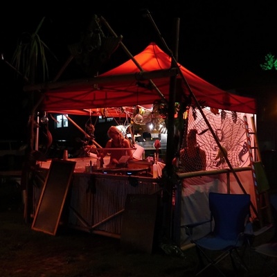Sicht aufs Kaffee Zelt - Subardo Festival 2022